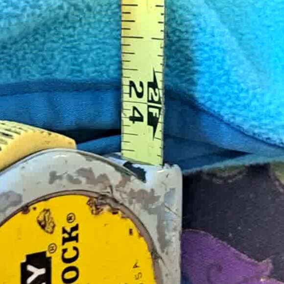 LANDS' END MEDIUM 10-12  Blue Fleece Hoodie Tunic - Picture 9 of 13